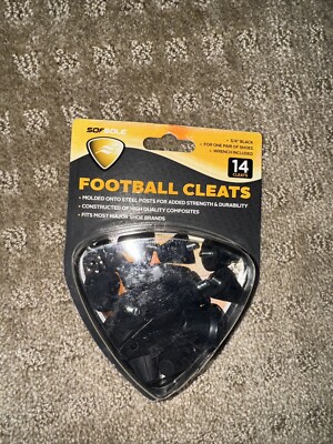 Sofsole 3/4 Inch Football Replacement Cleats, Black