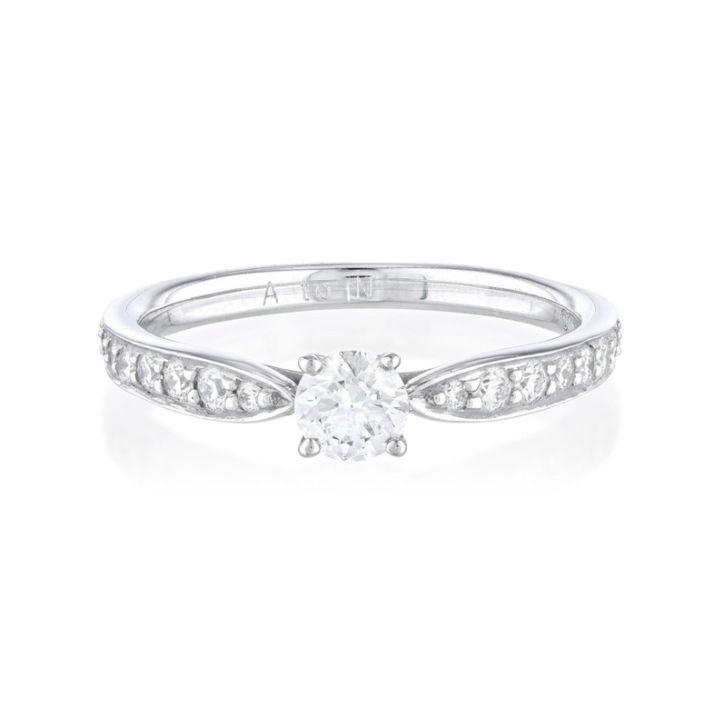 Tiffany&.Co. Harmony Engagement Ring in Platinum with Diamonds 0.21ct, 2.9g; box