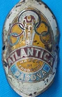 HEAD BADGE ATLANTICA SOLID BRASS SIZE 65 x  37 mm FREGIO BICI VINTAGE