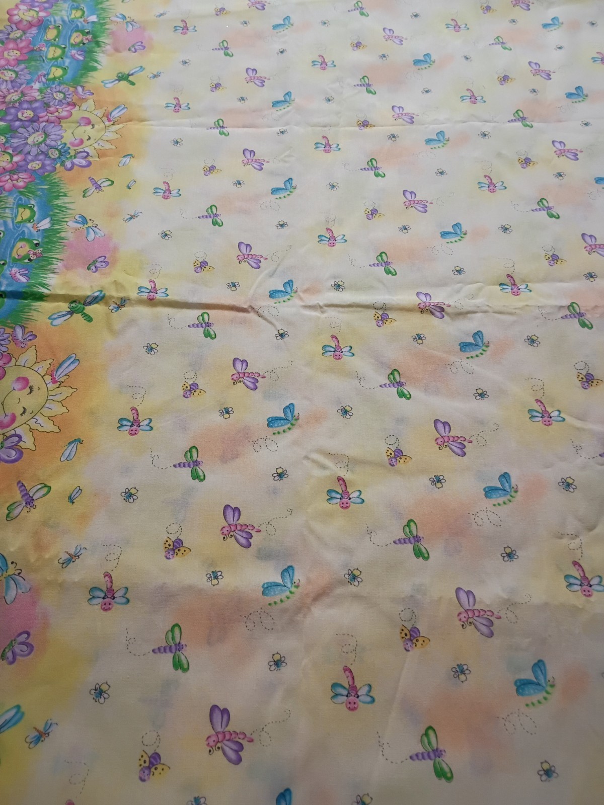 2 Yards Daisy Kingdom Sunny Bugs Fabric 2 Yards X 31"