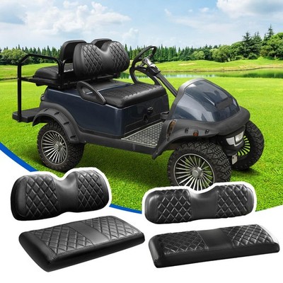 NOKINS 4PCS Golf Cart Seat Covers Kit, Front and Rear Seat Covers Fits Club C...