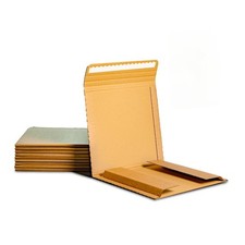 Vinyl Record Shipping Boxes with Fragile Stickers, LP Mailers 12-inch, Kraft