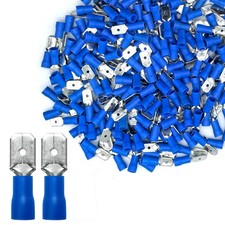 200Pcs Male Quick Disconnects Vinyl Insulated Spade Wire Connectors, 16-14 AW...