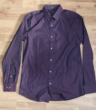 Banana Republic Men  s Button Down Shirt Burgundy Standard Fit Size M