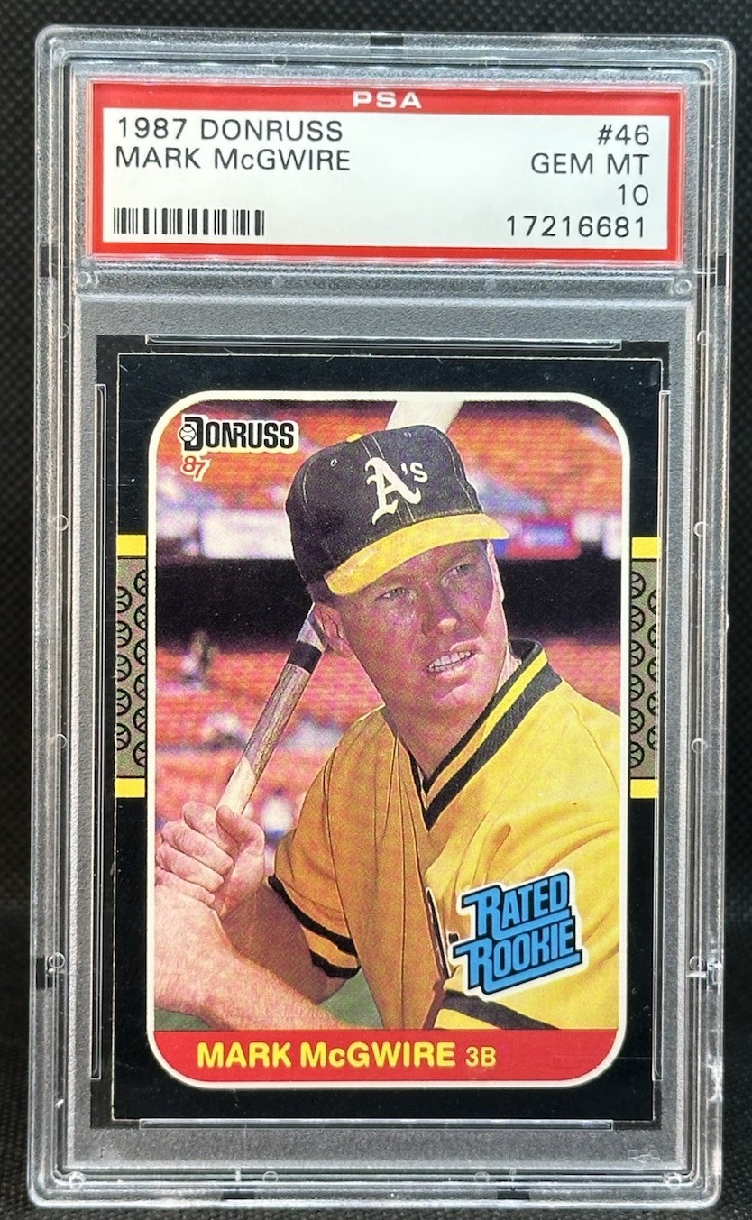 1987 Donruss Baseball Mark Mcgwire Rated Rookie PSA 10
