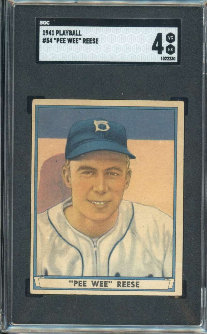 1941 Playball Play Ball 54 Pee Wee Reese RC/Rookie Dodgers (EAG) HOF SGC 4 VG-EX