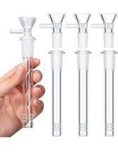 4Pack  4'' Hookah Water Smoking Pipe Glass Bong Downstem with 14mm Male Bowl