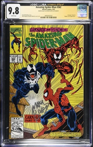 Amazing Spider-Man #362 CGC 9.8 JSA Signed MArk Bagley