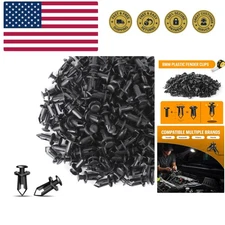200 Pcs Nylon Bumper Fastener Rivet Clips, 8 mm Hole Push Retainer Bumper Fen...