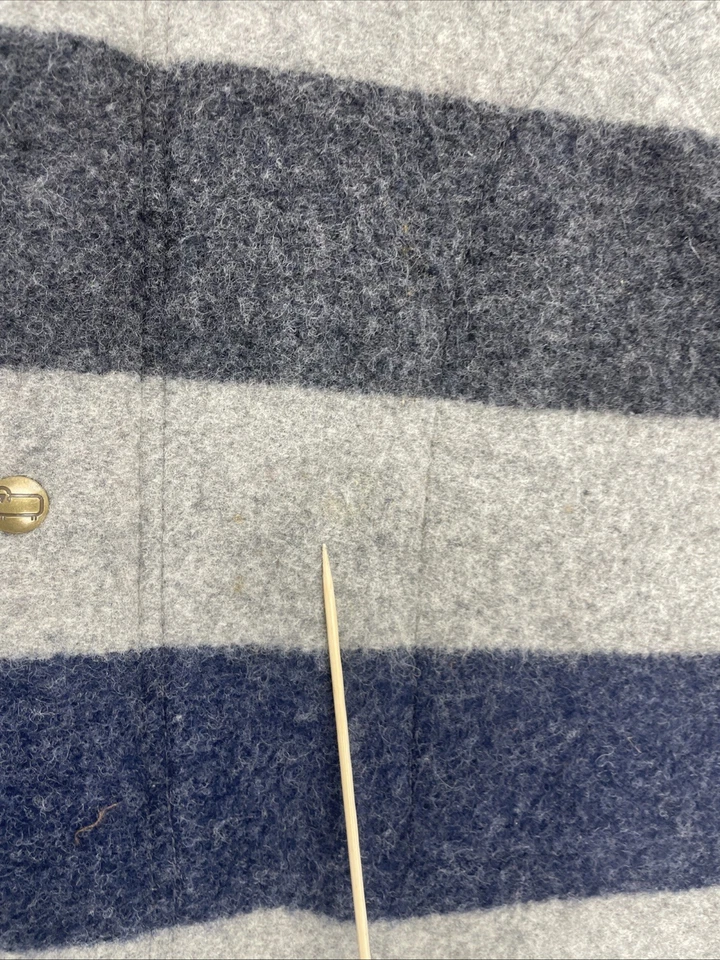 Винтажный шерсти пальто куртка размер XL в полоску - Изображение 4 из 4