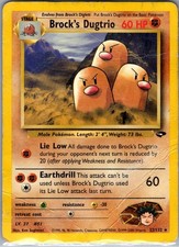 Brock's Dugtrio 22/132 Rare Gym Challenge Pokemon Unlimited Damaged on eBay