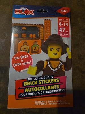 47pc Building Blocks Sticker Set Zombie Halloween Scary Witches Toy Mega