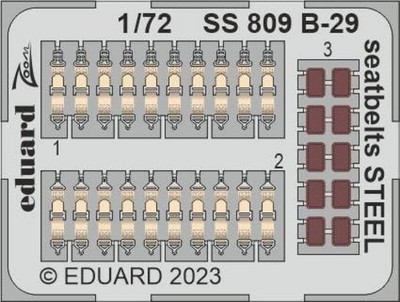 B-29 seatbelts STEEL - Hobby 2000 / Academy - / 1:72 - Eduard SS809