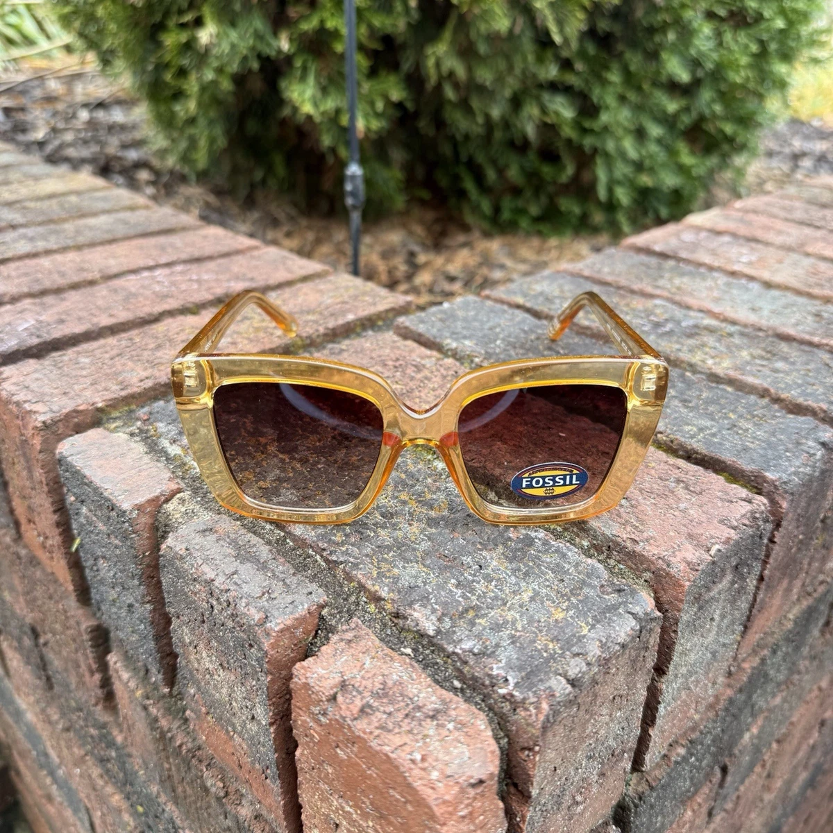 Vtg Fossil Tortoiseshell Sunglasses Rhinestones Cat 2 