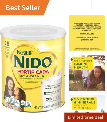 Nestle Fortificada Dry Whole Milk Powder (28.2 oz) - Vitamin-Enriched Beverage