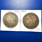 Lot Of Two Morgan Silver Dollars 1878 And 1879-o