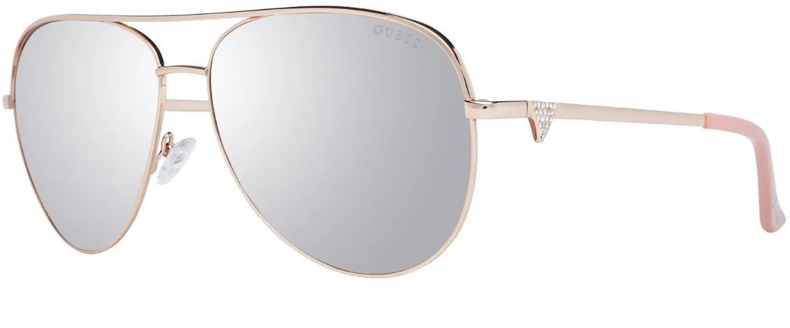 Зеркальные солнцезащитные очки GUESS GF6098S 28T 64 мм золотисто-розовые 5790₽