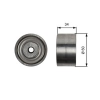 Umlenk FÜHrungsrolle Keilrippenriemen Gates T36480 FÜR Suzuki