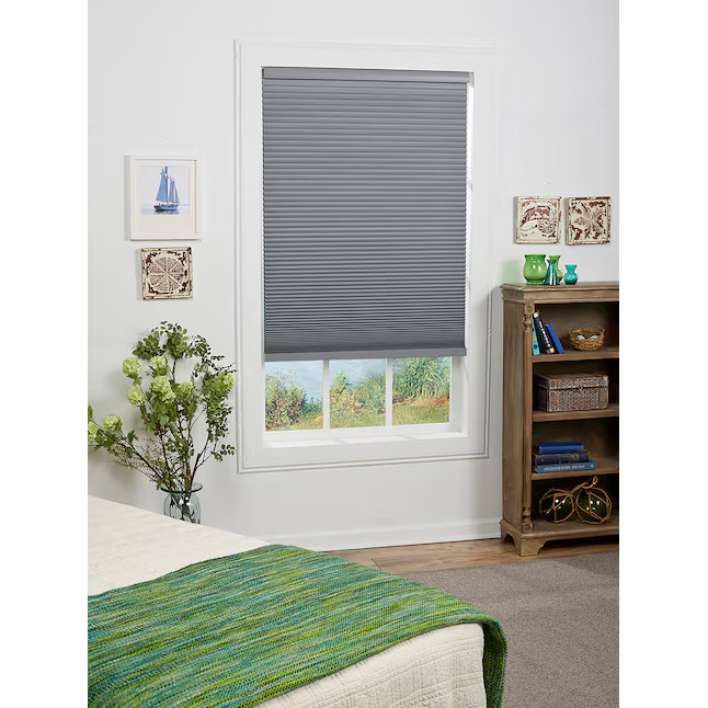 Allen + Roth Motorized Cellular GRAY Shade 27&rdquo;x72" Blackout w/Remote (#2318947)