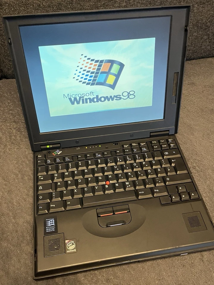 IBM ThinkPad 600 Pentium II 233 MHz 128MB RAM 6GB HDD CD Win 98SE Retro Vintage - Bild 2 von 2