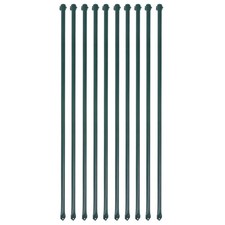 Garden Posts 1 m Metallgrün 10 Stcs
