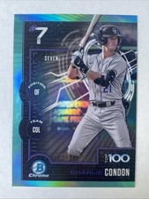CHARLIE CONDON 2025 Bowman Chrome Scouts Top 100 AQUA Refractor /125 *ke
