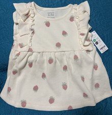 NWT Carter  s Toddler Girls Scoop Neck Sleeveless Peplum Dress Size 5T/5A