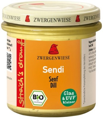 (24,57 EUR/kg) Zwergenwiese streich's drauf Sendi 6x135 g - Senf Dill