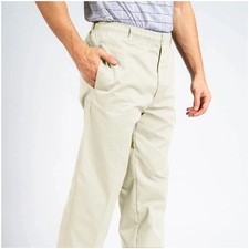 Mens Rugby Trousers Elasticated Waist Chinos Pants Casual Straight Leg 30 to 50