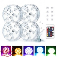 Submersible Led Battery Operated Spot Lights with Remote, Multi Color Changin...