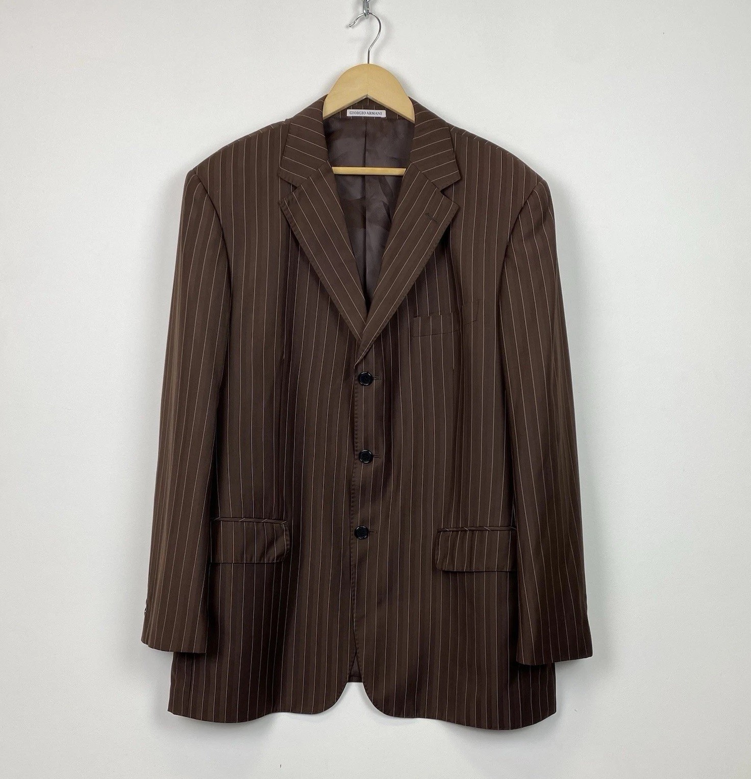 Giorgio Armani Le Collezioni Men's Suit Set with Blazer Trousers Belt Size 58