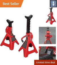 Heavy-duty Red Jack Stands With 2 Ton Capacity Safety Locking Mechanism