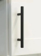 1 Matte Black Gate House Cabinet Handle Pull  6 inch 