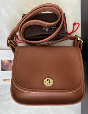 NEW COACH VINTAGE LEGACY SMALL FLAP SHOULDER BAG BRITISH TAN
