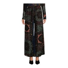 Johnny Was Axelle Burnout Velvet Patchwork Wide Leg Pants XL C64424A9 MSRP 398