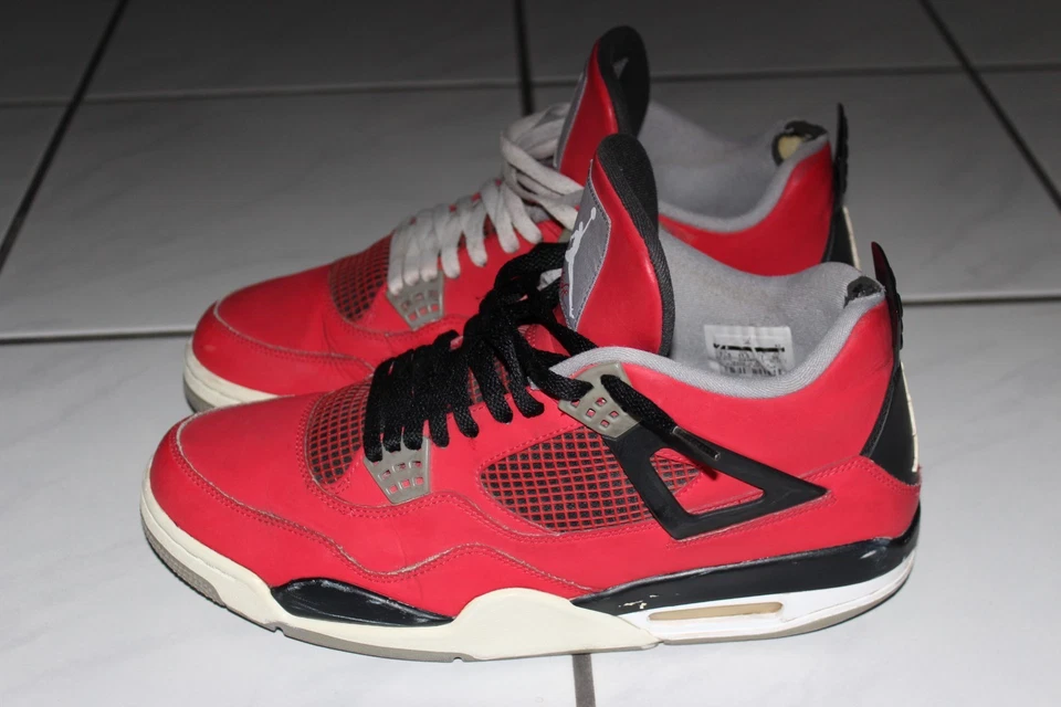 used JORDAN 4 RETRO TORO BRAVO - OVP - Rot, Weiß - Gr. 47 - NIKE ID 308497-603 - Bild 2 von 4