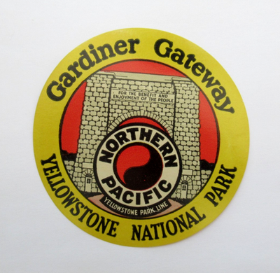 #ad Original Vintage Northern Pacific Railway Yellowstone Park Line Luggage Label US $34.98