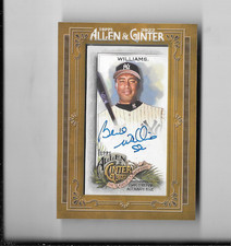 2022 Topps Allen & Ginter Bernie Williams MINI FRAMED AUTO