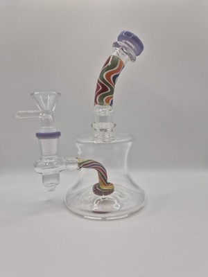 Glass Rig With Color Perk With Bowl & Qt BangR