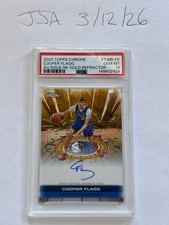 2025 Topps NBA Chrome COOPER FLAGG Gold Refractor Auto Rookie ~ PSA 10!
