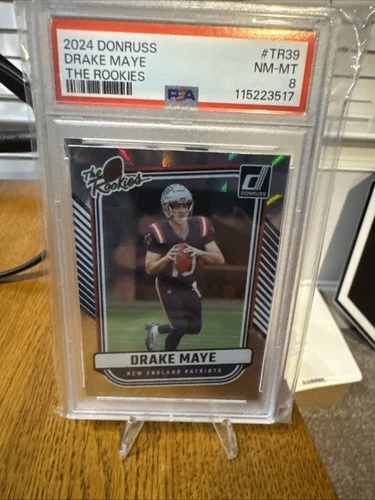 2024 Donruss DRAKE MAYE The Rookies RC PSA 8💯🔥🔥🔥