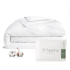 100 Cotton Duvet Cover, Hypoallergenic Bed Bug Proof White Minimalist Queen