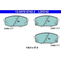 Bremsbelagsatz Scheibenbremse ATE 13.0470-5742.2 FüR Kia Hyundai Cee'd SW I30