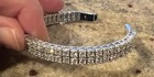 Flexible Cz 2-Row Cuff Bracelet Sterling Silver Adi