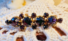 Broche Fantaisie Ancienne Avec Pierre Cristal - Bijou D'Occasion - Sans Marque