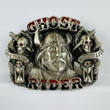 Vintage 1995 Harley Davidson Ghost Rider Belt Buckle DD201 UK w Box