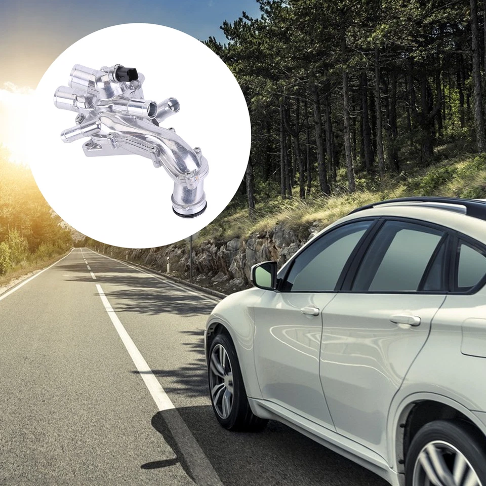 CONJUNTO CARCASA TERMOSTATO ALUMINIO ACTUALIZACIÓN PARA MINI COOPER 2007-2013 1,6 L NUEVO Foto 3 de 4