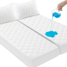Waterproof Split King Mattress Protector Pad - Breathable Cooling Cover