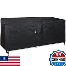 SheeChung 50"x25"x24" Fire Pit Cover, Waterproof 600D Polyester, Heavy Duty