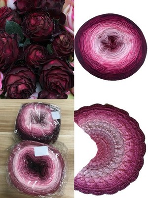 1.1 Lb Cotton Lyocell Tencel Sultan Ombre Cake Yarn Dusty Rose Red 2600 Yards